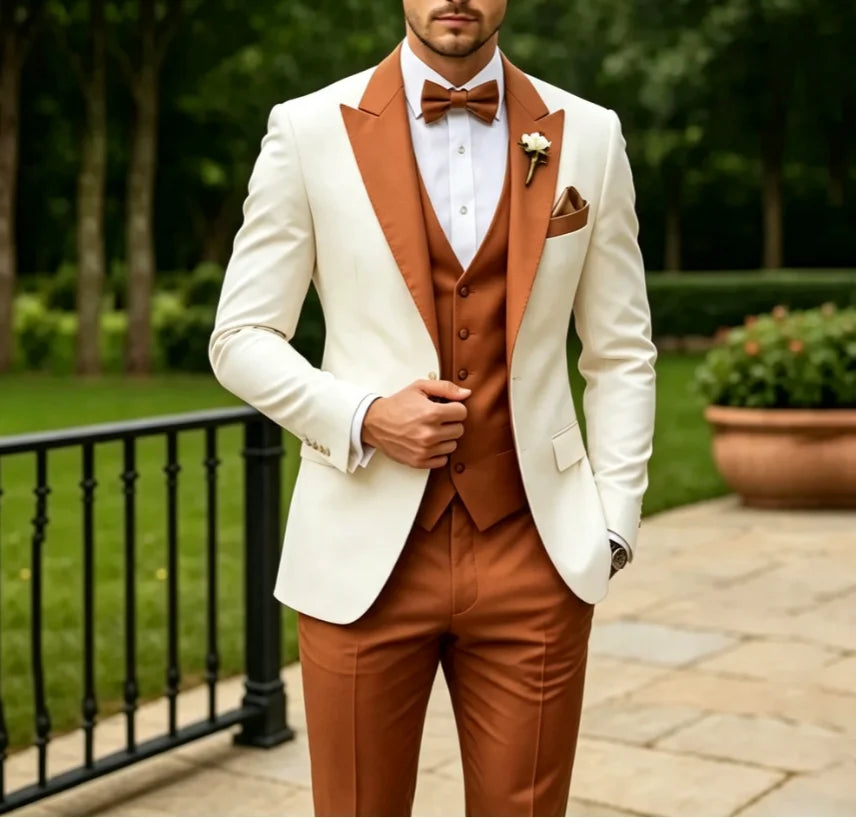 3 Pieces Wedding Tuxedo for Groom Sage Green Slim Fit Formal Men Suits Elegant Blazer Vest Pants Set for Prom Party Ceremony