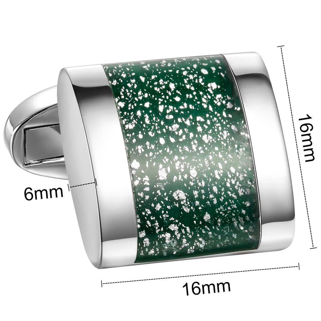 Cufflinks For Men with Gift Box, Handmade with Dichroic glass, Match Suits Cuffs Daily Use Dress for Men and Businessmen