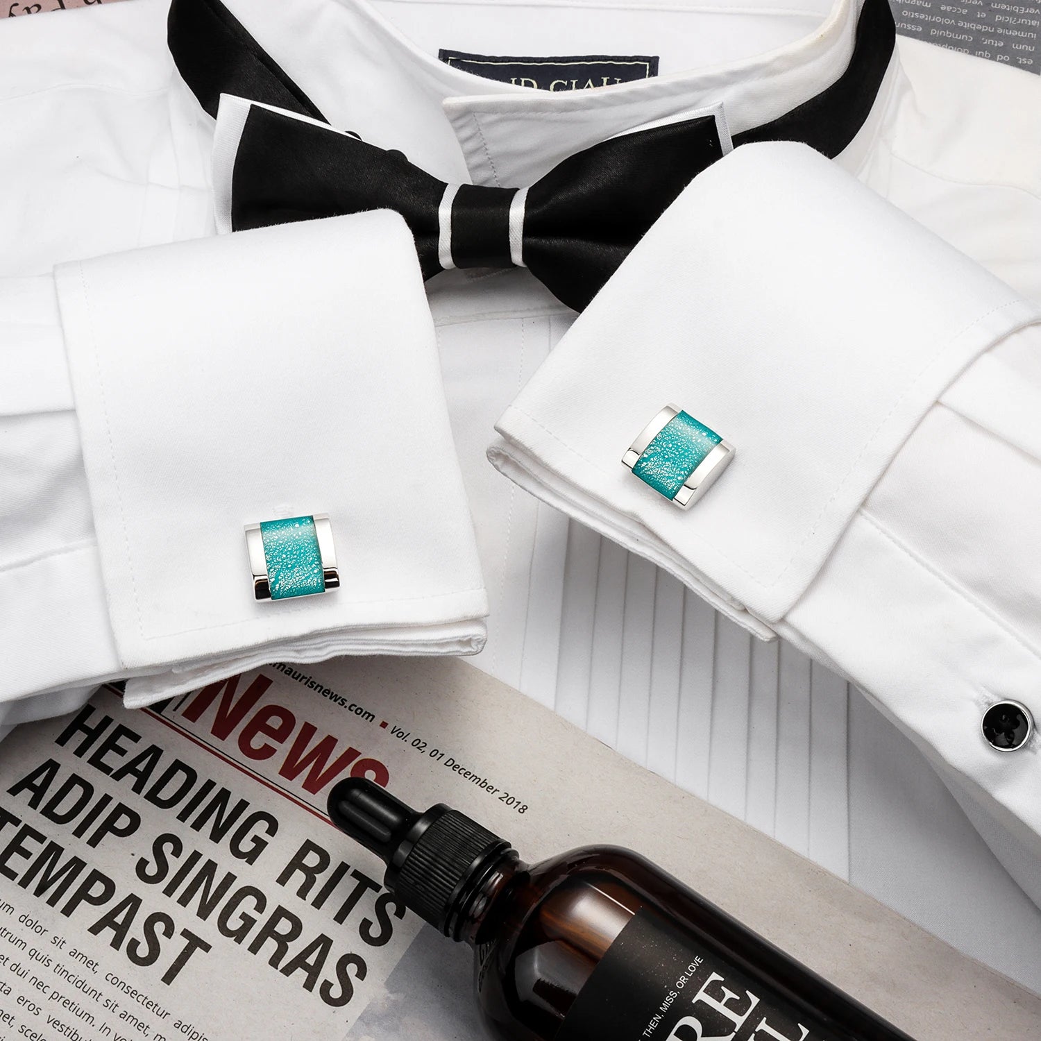 Cufflinks For Men with Gift Box, Handmade with Dichroic glass, Match Suits Cuffs Daily Use Dress for Men and Businessmen