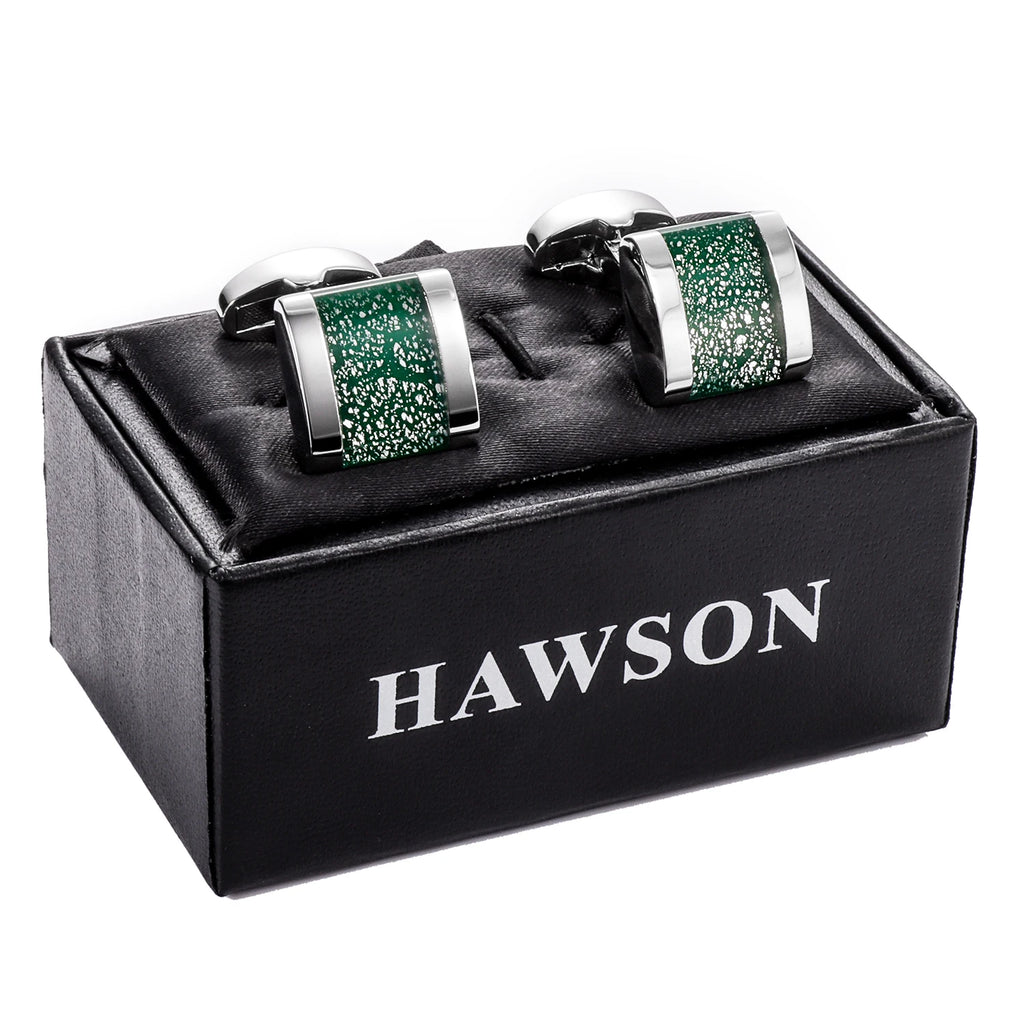 Cufflinks For Men with Gift Box, Handmade with Dichroic glass, Match Suits Cuffs Daily Use Dress for Men and Businessmen