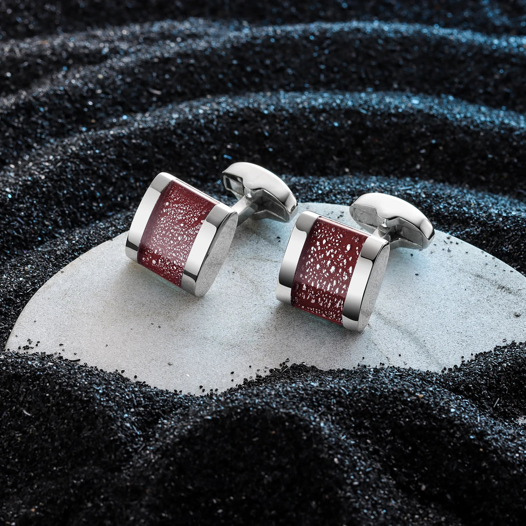 Cufflinks For Men with Gift Box, Handmade with Dichroic glass, Match Suits Cuffs Daily Use Dress for Men and Businessmen