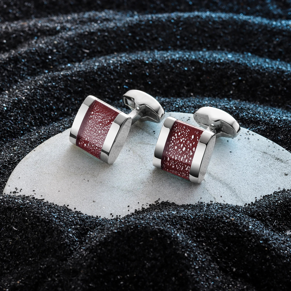Cufflinks For Men with Gift Box, Handmade with Dichroic glass, Match Suits Cuffs Daily Use Dress for Men and Businessmen