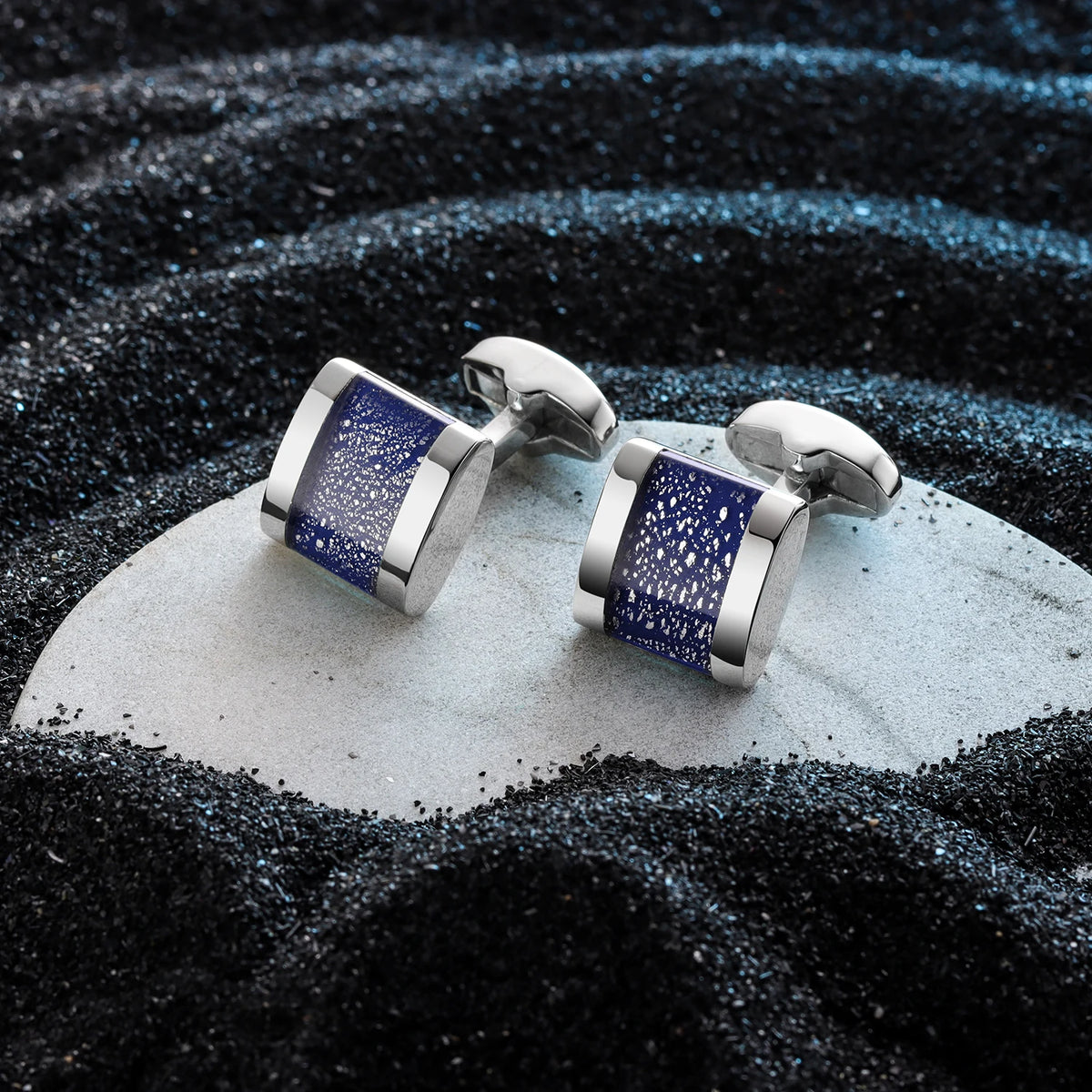 Cufflinks For Men with Gift Box, Handmade with Dichroic glass, Match Suits Cuffs Daily Use Dress for Men and Businessmen