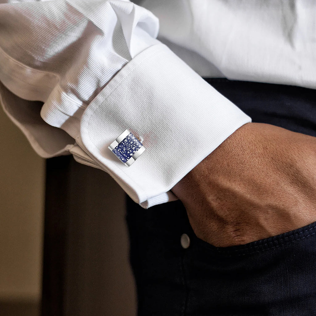 Cufflinks For Men with Gift Box, Handmade with Dichroic glass, Match Suits Cuffs Daily Use Dress for Men and Businessmen