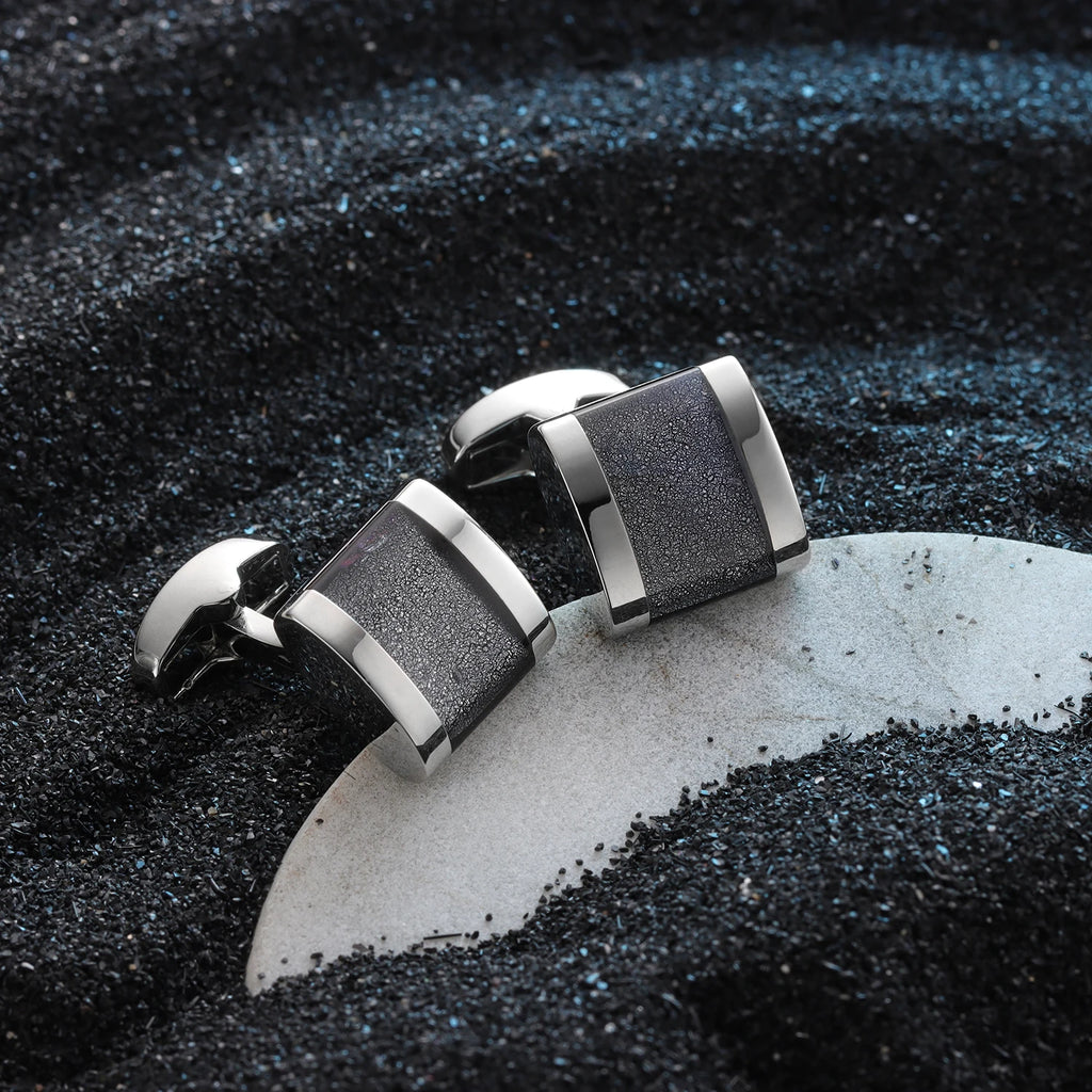 Cufflinks For Men with Gift Box, Handmade with Dichroic glass, Match Suits Cuffs Daily Use Dress for Men and Businessmen