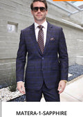 The Soho Midnight super 180’s Heather plaid slim fitSuit