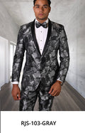 RJS-103-Gray slim fit Suit