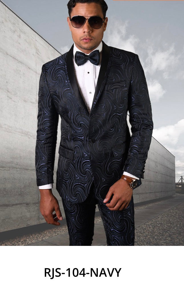 RJS-104-Navy slim fit Suit