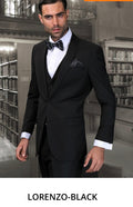 Lorenzo Black slim fit suit super 180’s