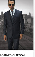 LORENZO-CHARCOAL slim fit super 180
