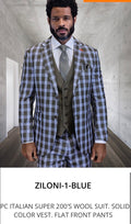 Ziloni-1-Blue (Style: Ziloni-1)(Modern Fit)