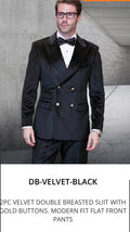 DB-VELVET-BLACK (Modern Fit)