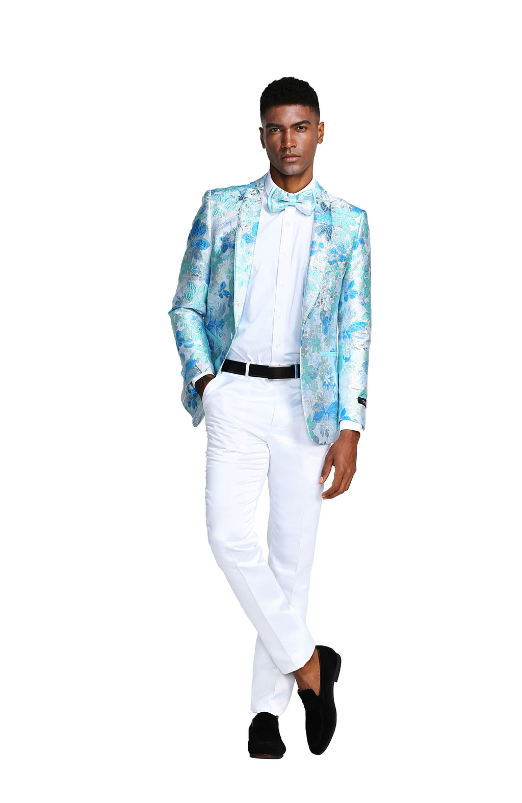 Shawl Collar Blazer Jacket with Bowtie