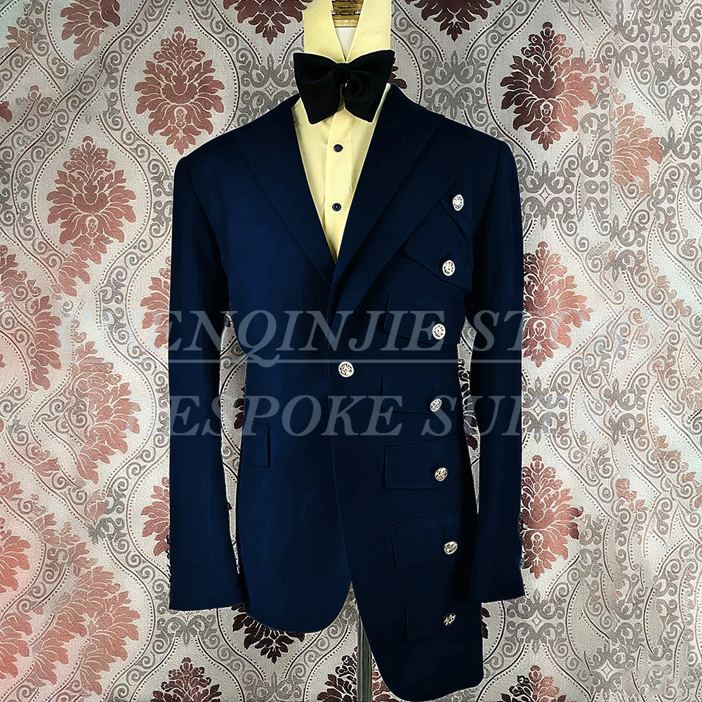 2025 Tuxedo Black Men Suits Wedding Groom Slim Fit Asymmetry Blazer Terno Masculino Prom 2Pieces Costume Homme Jacket+Pant Set