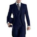 Latest Formal Wedding Men Suits Long Blazer 3 Piece Groom Tuxedo Classic Prom Party Male Suit Fashion Set Jacket with Pants Vest