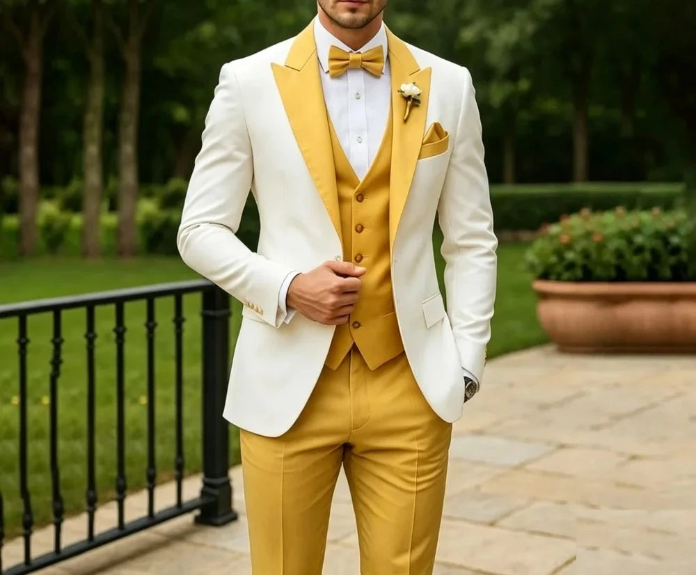 3 Pieces Wedding Tuxedo for Groom Sage Green Slim Fit Formal Men Suits Elegant Blazer Vest Pants Set for Prom Party Ceremony