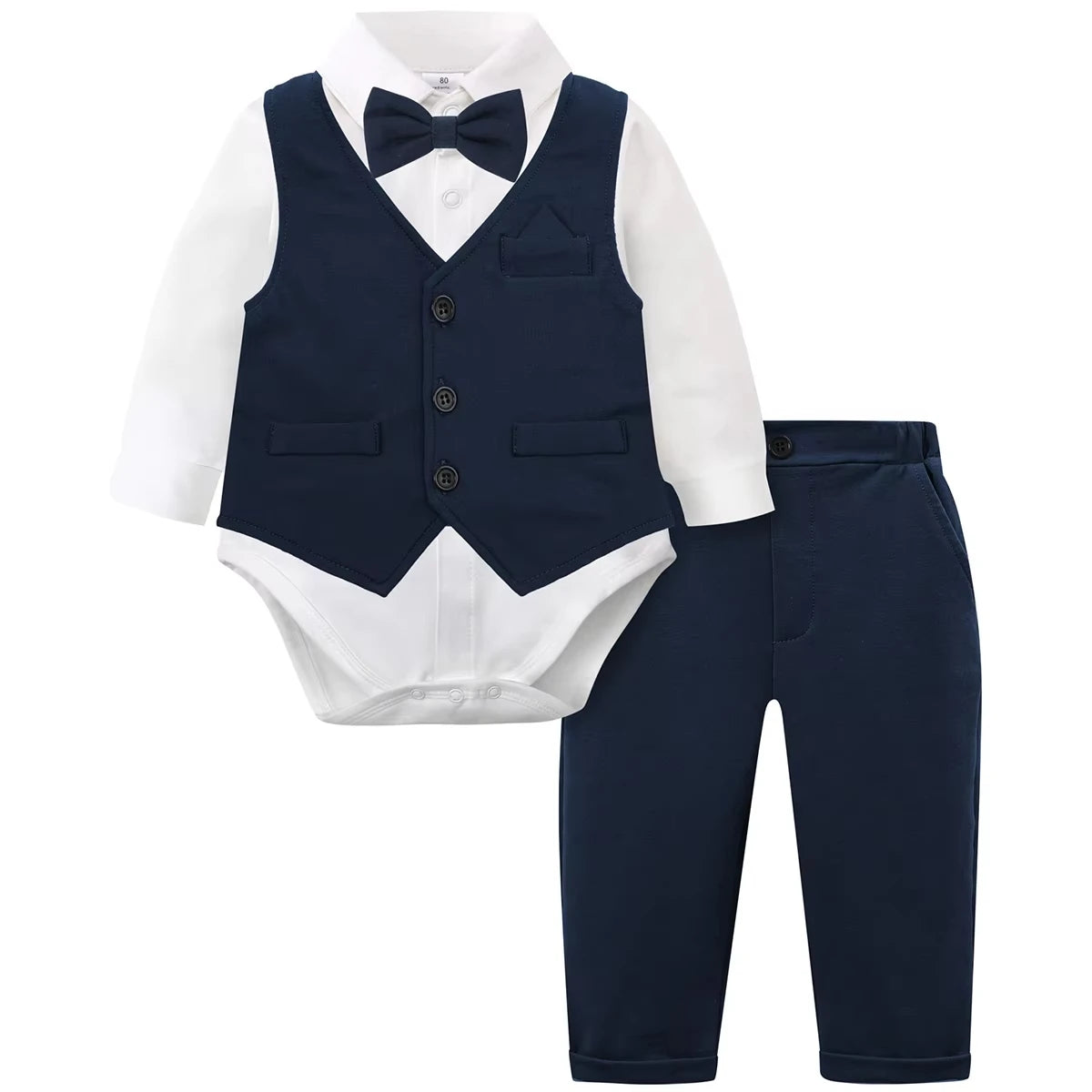 Baby Tuxedo Boys Suit Infant Wedding Gentleman Formal Dress Easter Ring Bearer Outfit Set Toddler Birthday Party Gift Clothes