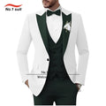 Formal Men's Suit 3 Piece Tuxedo for Men Slim Fit Double Breasted Men Suits Wedding Prom Party Dinner Tuxedo