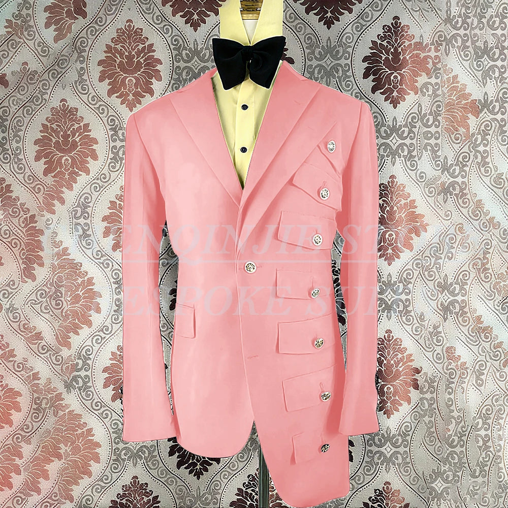 2025 Tuxedo Black Men Suits Wedding Groom Slim Fit Asymmetry Blazer Terno Masculino Prom 2Pieces Costume Homme Jacket+Pant Set