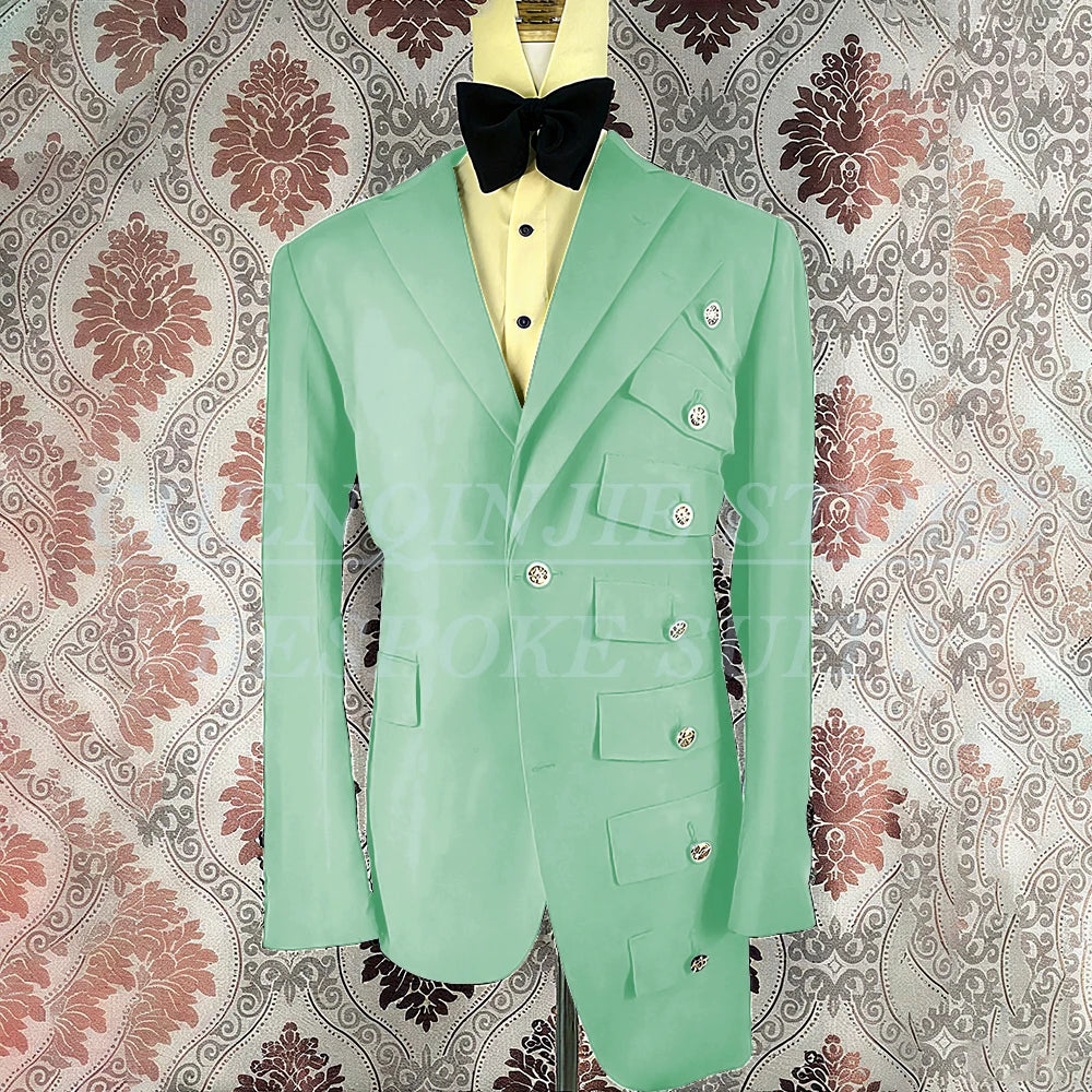 2025 Tuxedo Black Men Suits Wedding Groom Slim Fit Asymmetry Blazer Terno Masculino Prom 2Pieces Costume Homme Jacket+Pant Set