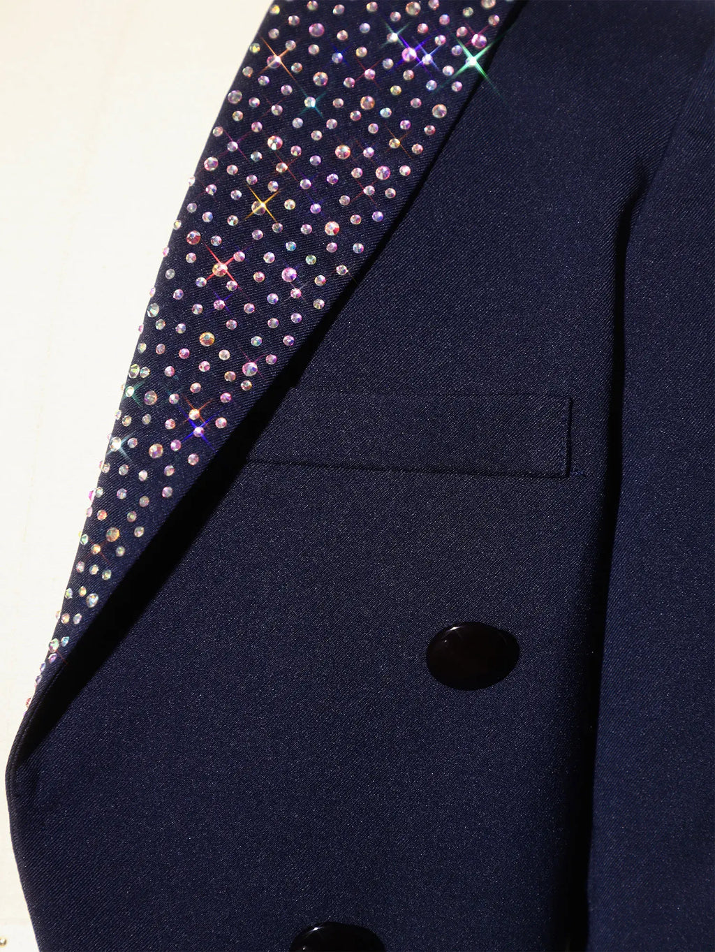 Elegant Boys Tuxedo Tailcoat Lapel Rhinestone Long Sleeve Open Front Blazer Outerwear Jacket Gentleman Formal Party Wedding Suit
