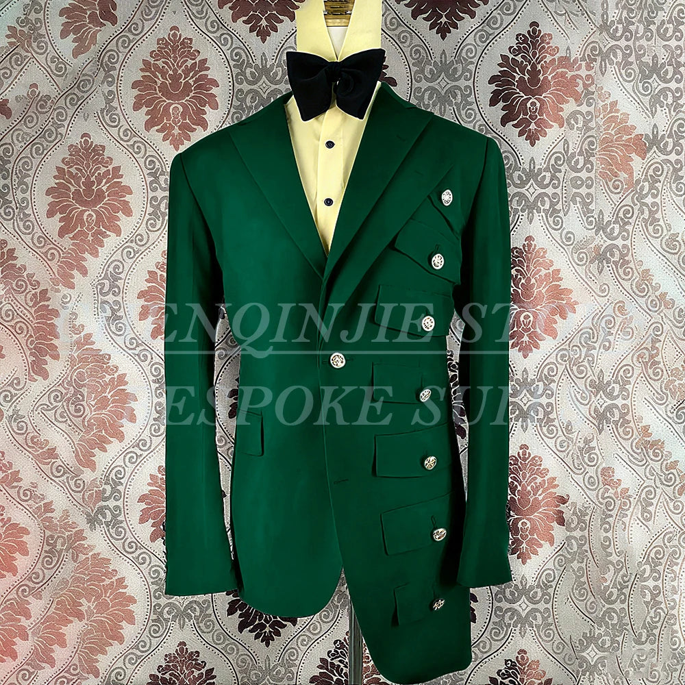 2025 Tuxedo Black Men Suits Wedding Groom Slim Fit Asymmetry Blazer Terno Masculino Prom 2Pieces Costume Homme Jacket+Pant Set