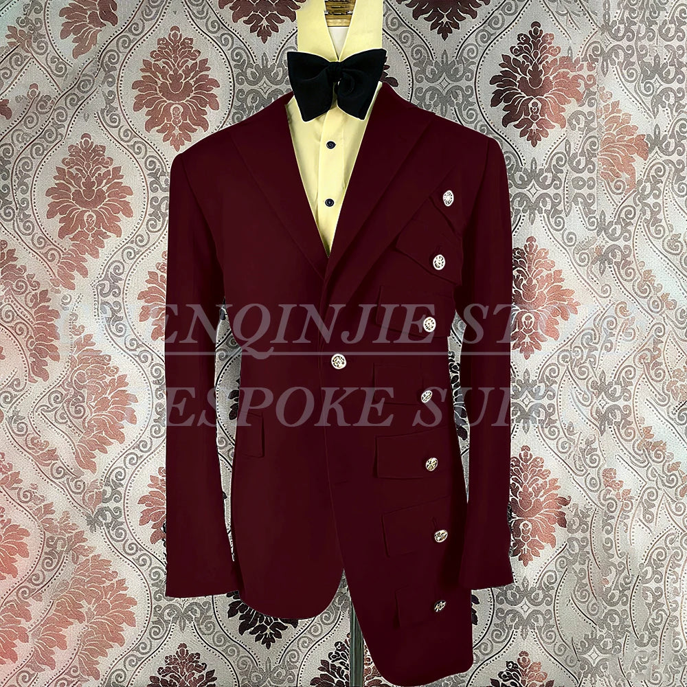 2025 Tuxedo Black Men Suits Wedding Groom Slim Fit Asymmetry Blazer Terno Masculino Prom 2Pieces Costume Homme Jacket+Pant Set