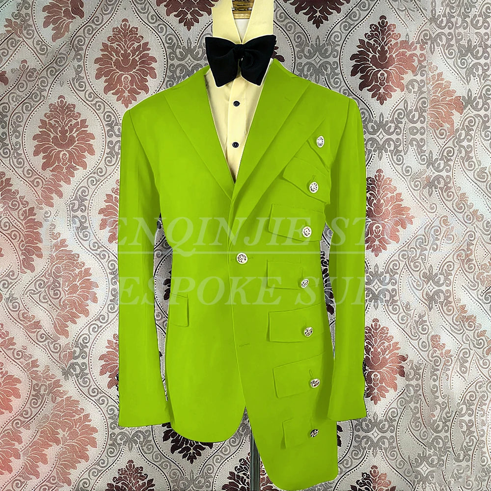 2025 Tuxedo Black Men Suits Wedding Groom Slim Fit Asymmetry Blazer Terno Masculino Prom 2Pieces Costume Homme Jacket+Pant Set