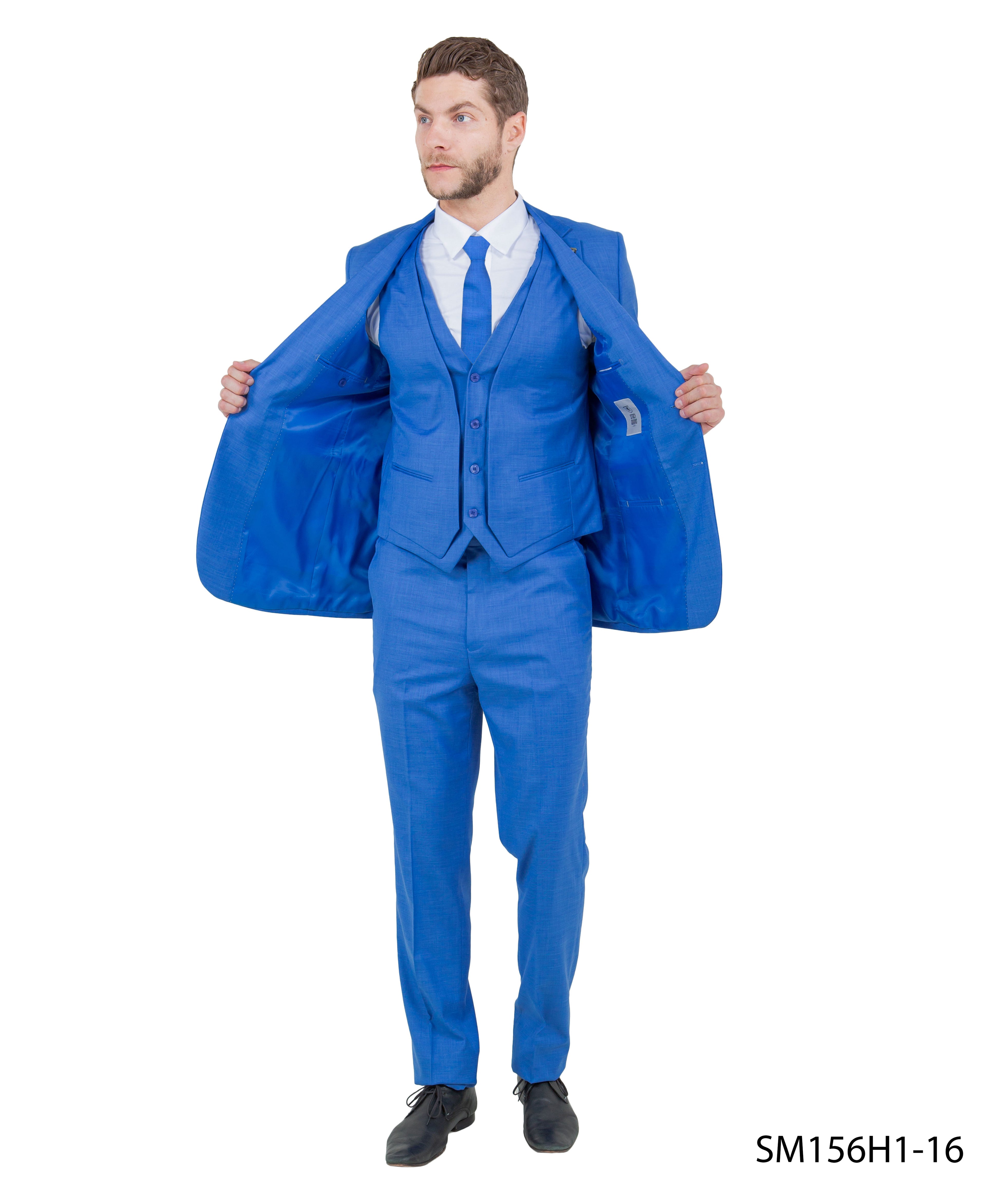 Mens-suit Solid by Stacy Adams Aqua