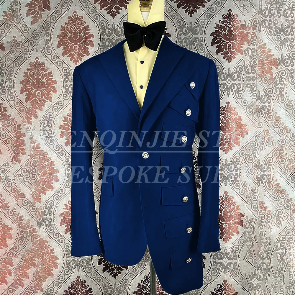 2025 Tuxedo Black Men Suits Wedding Groom Slim Fit Asymmetry Blazer Terno Masculino Prom 2Pieces Costume Homme Jacket+Pant Set