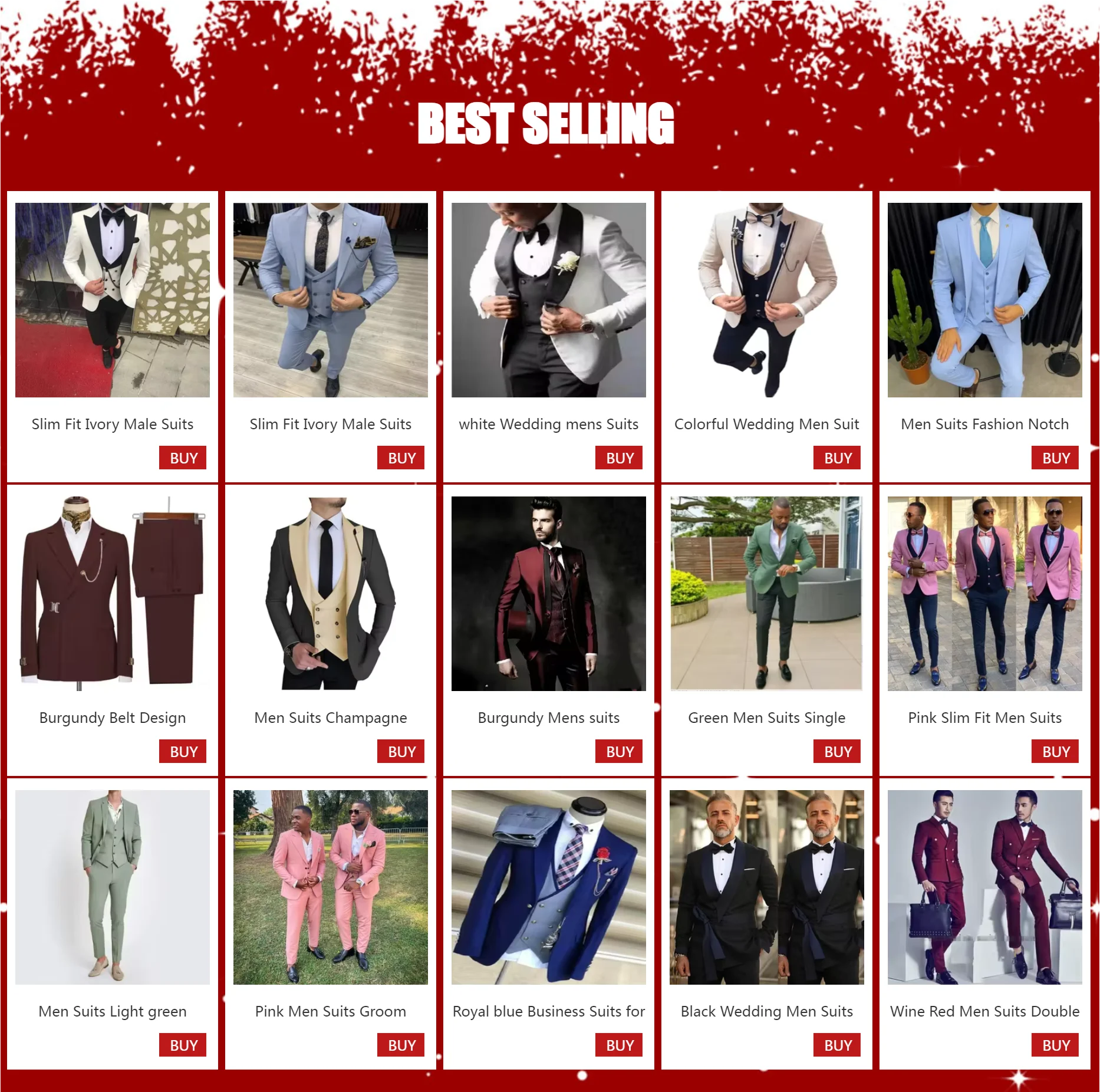 Champagne mens Tuxedo Wedding Suits For Men Bespoke Groom Wear Formal Fashion Men Suit Prom Party Blazer+Pants+Vest