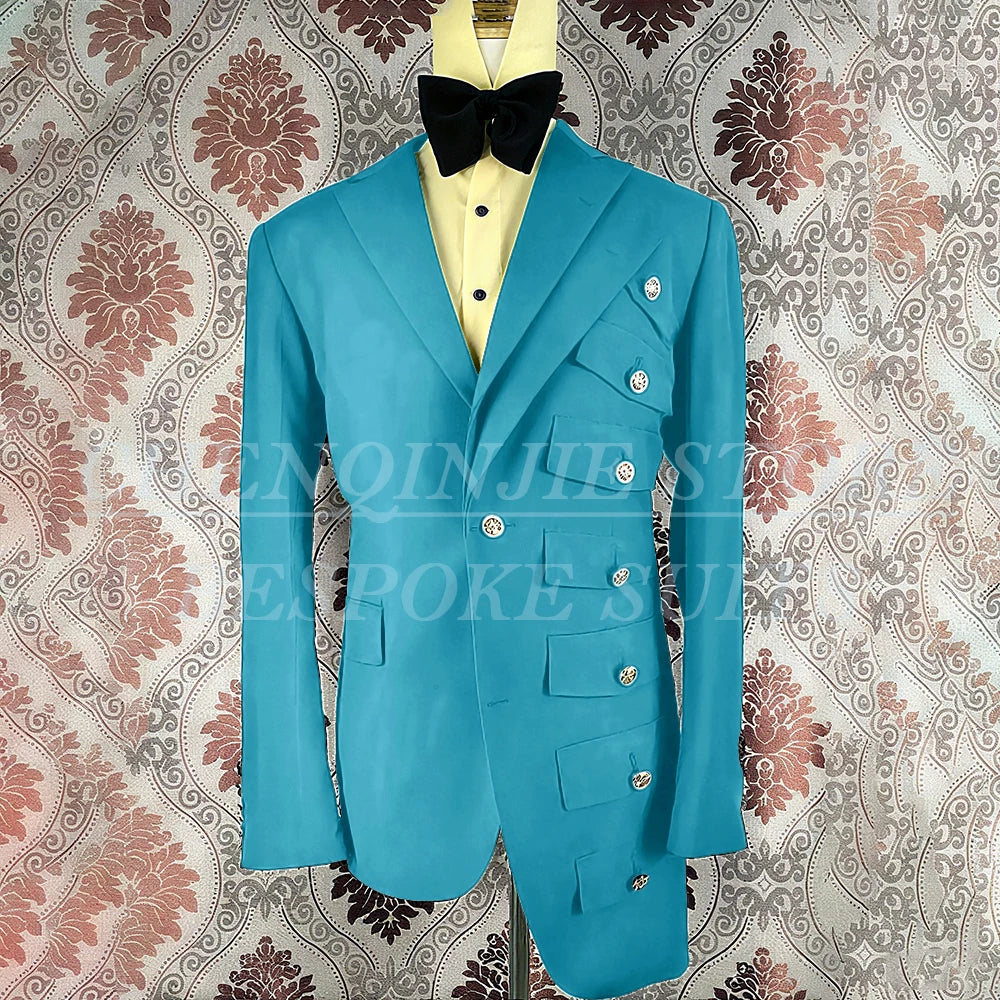 2025 Tuxedo Black Men Suits Wedding Groom Slim Fit Asymmetry Blazer Terno Masculino Prom 2Pieces Costume Homme Jacket+Pant Set
