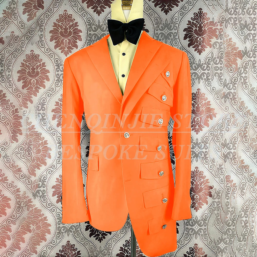 2025 Tuxedo Black Men Suits Wedding Groom Slim Fit Asymmetry Blazer Terno Masculino Prom 2Pieces Costume Homme Jacket+Pant Set