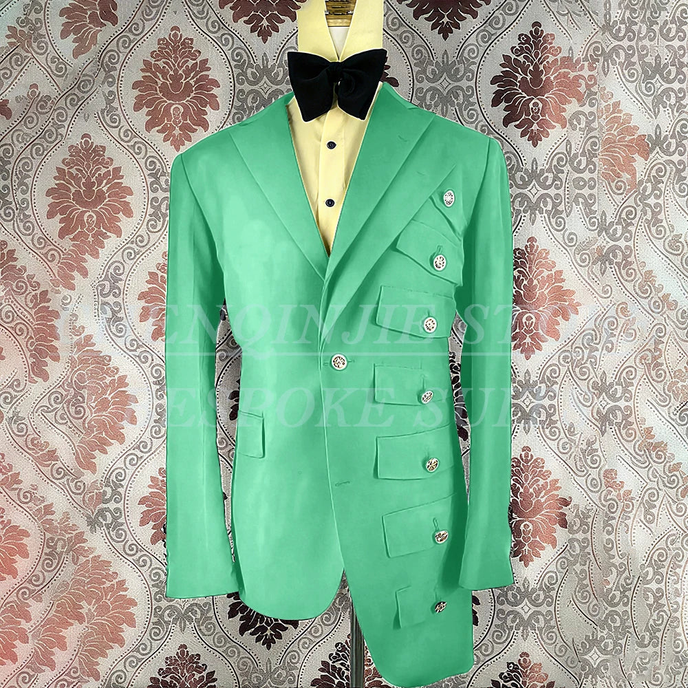 2025 Tuxedo Black Men Suits Wedding Groom Slim Fit Asymmetry Blazer Terno Masculino Prom 2Pieces Costume Homme Jacket+Pant Set