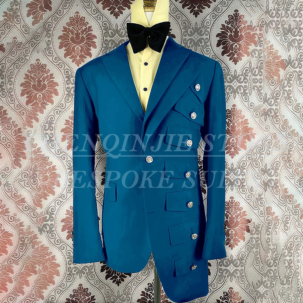 2025 Tuxedo Black Men Suits Wedding Groom Slim Fit Asymmetry Blazer Terno Masculino Prom 2Pieces Costume Homme Jacket+Pant Set