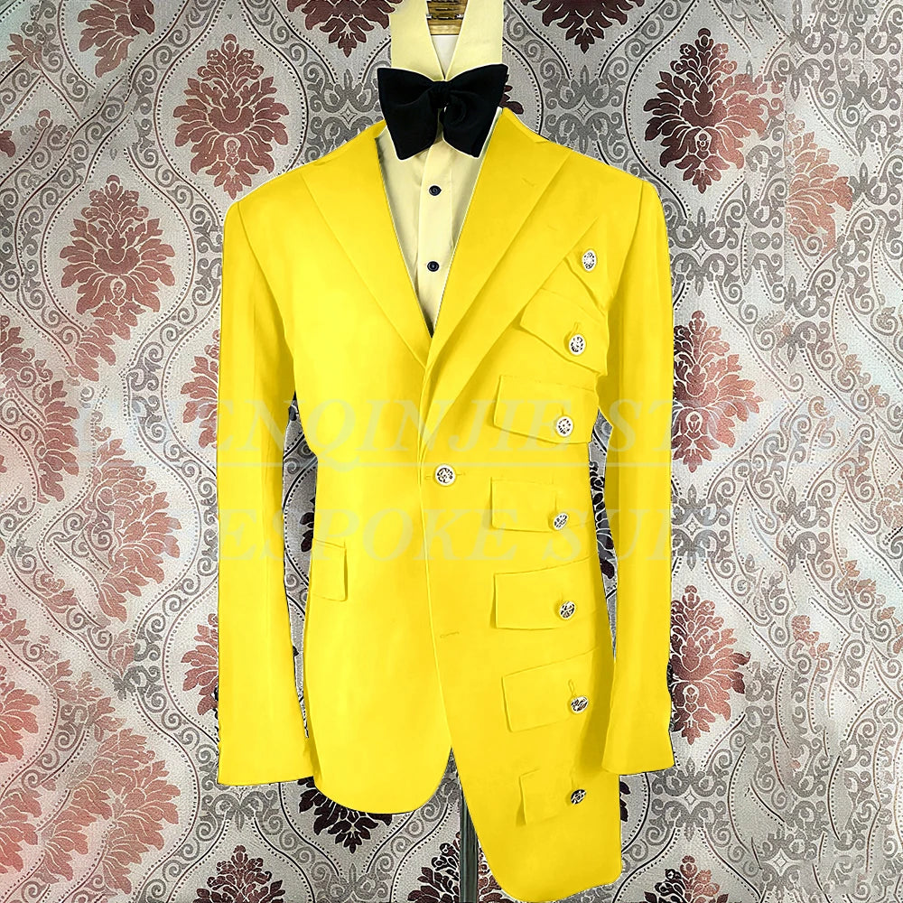 2025 Tuxedo Black Men Suits Wedding Groom Slim Fit Asymmetry Blazer Terno Masculino Prom 2Pieces Costume Homme Jacket+Pant Set